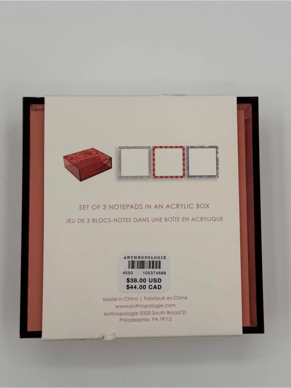 Anthropologie Acrylic Note Block Icons
